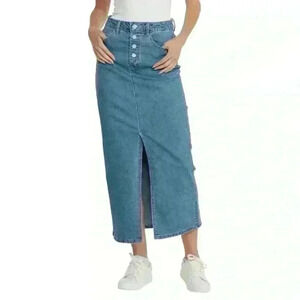 NWT OAT New York Denim Maxi Skirt, Size 6/28